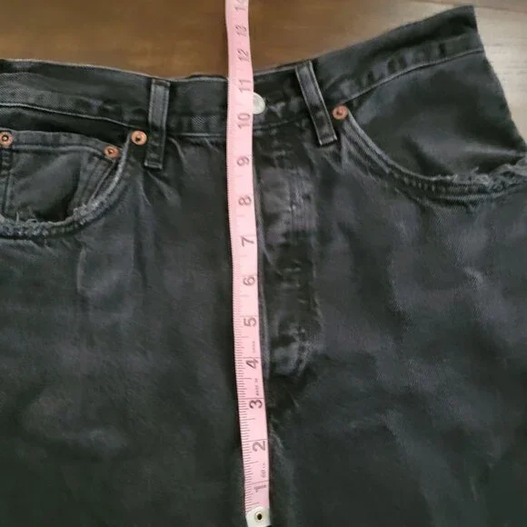 Agolde Wide Leg Flare Jeans - Washed Black - Picture 5 of 6